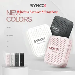 Microphones Synco G1 A1 G1A2 نظام الميكروفون اللاسلكي 2.4 جيجا هرتز مقابلة لافالييه لابيل ميكروفون للهاتف DSLR Tablet Camcorder 1 إلى 2