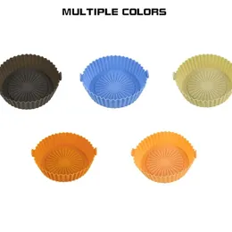 Silicone Air Fryer Pot Tray Non-Stick Steamer Pad Reusable Baking Mat Air Fryer Paper Liner Kitchen Utensils Airfryer Oven Tools