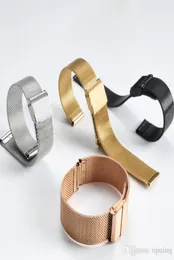 Universal 304 rostfritt stålband Mesh Strap Par Watch Band lämpligt för män och kvinnor vävda spänne hög kvalitet6403230