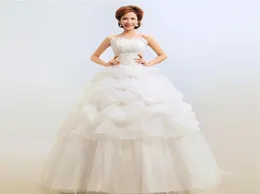 Ezkuntza 2021 Свадебное платье Strpless Plus Plus Size Champange Ball Gown