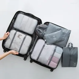 Alışveriş Torbaları 7 PCS Su geçirmez Paketleme Sıkıştırma Giysileri Depolama Çantası Çok Fonksiyonlu Dayanıklı Seyahat Ekleme Kılıfı Kılıf Seti Yeniden Kullanılabilir Alan Tasarrufu