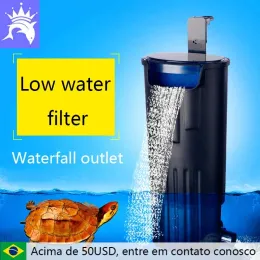 Zubehör 110 V 220 V Aquariumschildkrötentankfilter niedriger Wasserspiegel kleiner Fischtank Wasserfall Typ kleiner stiller Baufilter Wasserpumpe