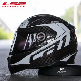 Motorradhelme Original LS2 FF396 Kohlefaser Helm Vollgesicht Casco Casque Moto Keine Airbags Pumpe