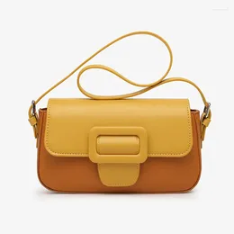 Umhängetaschen Schaffell echtes Lederquadrat -Farbanpassungsbanquetparty sexy Bolsa Feminina Handtaschen für Frauen 2024