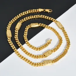 Zeadear Jewelry 18K Gold placcato da 45-60 cm Necklace a catena Dubai per uomini donne Hiphop Punk Neck Chain Accessaries Regalo per feste 240418