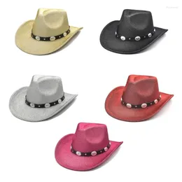 Berets Vacation Cowboy Hat Glitters For Male Female Comedian Actor Drop