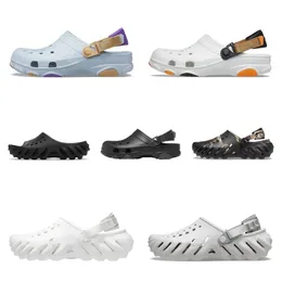 2024 NUOVI designer di lusso per bambini in croce echo zoccolo sandali sandali scivoli da uomo gocciola di grandine classiche scarpe da bambino conchiglie per bambini fluiple slides triplo bianco nero