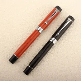 Pens Jinhao 100 Centennial Resin Fountain Pen Red with Jinhao Logo EF/F/M/Bent Nib Converter Writing Business Office Gift Ink Pen