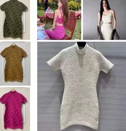 Designer Womens Casual Knitting Dresses in rilievo in rilievo 3D in rilievo in rilievo Donte Sle Slip Abiti sexy Summer Fashi