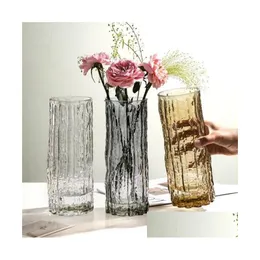 Vase Ins Glacier Rock Glass Vase Room Decor Garden Pots and Planters Nordic Home Living Luxury Decoration Gift Drop Delivery DHD0A