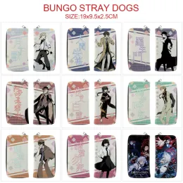 Portafogli anime bungo randage dogs logo portafoglio ragazzi con carta di credito borsela borsetta di cambio di cambio nuovo portafoglio lunghe cerniera