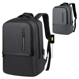 Backpack Business For Men USB Charging Waterproof Back Pack Suitable 14 Inch Laptop 20-35L Rucksack Outdoor Travel Students Bag