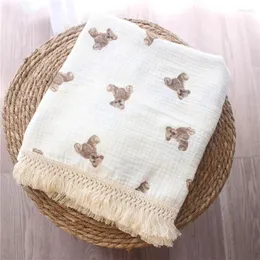 Blankets Toddler Nursery Blanket Born Cotton Bath Warmly Po Props Wrap Towel Unisex For Infant Babies Boys Girls A2UB