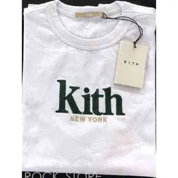 2024 Ny T -shirt Kith T -shirt Broderi Kith Tshirt Överdimensionerade män Kvinnor Högkvalitativa Summer Tops Tees Kite 151