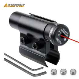 Escopo Mini mini ponto de mira a laser de ponto vermelho com suporte de grampo de barril para airsoft Rifle Shotgun Laser Sight Hunting Optical Acessório