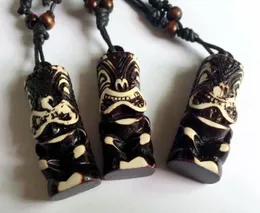 YQTDMY 12pcs Man Jewelry Talisman Imitation TIKI Totem Tribal Hawaiian Surfer Choker Necklace Gift6146784