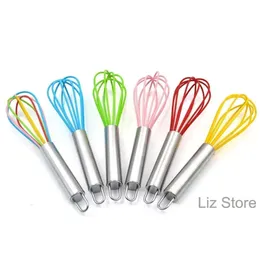 Inch Silicone Egg 8 Coated Beaters Whisk Tools Stainless Steel Handle Cream Whipper Coffee Eggs Shake Milk Frother Kitchen Gadget TH1218 s TH121