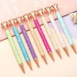 Diamond Metal Wholesale Sequin Crystal Ballpoints Pen Student Writing Ballpoint Office Business Signature Pens Festival Gift Th1088 s