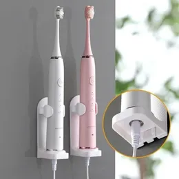 Porta-escova elétrica Adaptar o banheiro de montagem na parede economia de economia de dentes de dentes de dentes, sem rastreador de escova de dentes, acessórios de rack adesivo
