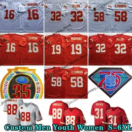 Custom 75. Vintage 15 Patrick Mahomes 1968 Fußballtrikot