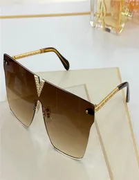 Ny modedesign Solglasögon 1111 Cat Eye Shield Lens Frameless Diamond Design Fashion Trend Style Top Quality UV400 Protective G6879772