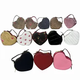Designer Women Sling Tote saco de coração clássico com alça superior Mulheres amor Bolsas de luxo de luxo designer de luxo Bolsa de bolsa de couro Pochette Pochette genuíno