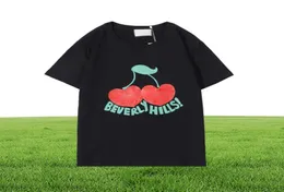 2022S Beverly Hills Kiraz Tasarımcı Tshirt Erkekler Moda Lüks Giyim Kısa Kollu Kadınlar Punk Baskı Mektubu Yaz Kaykay Bre6028553