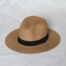 Panama Straw Hat Örgülü Caz Hipli Şapka Erkek ve Kadınlar Yaz Güneşlik Şapkası