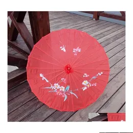 Şemsiye şemsiyeleri ADTS Boyut Japon Çin Oryantal Parasol El Yapımı Kumaş Şemsiye Düğün Pufraphy Dekorasyon Deniz SH DHVAG