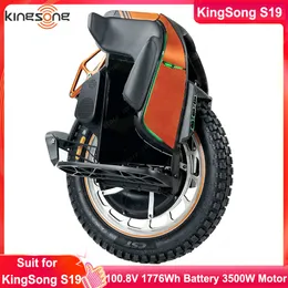 Original Kingsong S19 100,8V 1776WH Bateria 3500W Suspensão motor Viagem 130mm mais recente KS S19 Unicycle elétrico