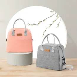 Bolsas de bolsas de almoço portáteis para feminino para frigoríficas com zíper da lancheira térmica