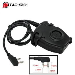 Accessoires Tacsky Tactical Hunting Airsoft Sports PTT -Adapter eignet sich für Baofeng Kenwood Plug UV82 UV5R Tactical Headset PTT