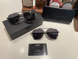 męskie okulary przeciwsłoneczne luksusowe marka Wysokiej jakości ochronę ochrony przeciwsłonecznej UV Wzór metalowy Totem Prosty rama czysta tytanowa Ultra-Light Modne okulary modowe