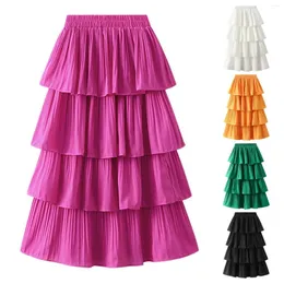 Skirts Poodle For Toddler Girls Women Tiered Pleated High Waist Cake Skirt Lady Casual And Crop Top Set