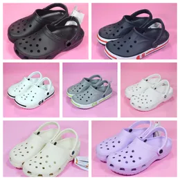 New top Luxury designer kids crocse echo clog women sandals slide slipper men buckle clog classic shoes baby children slippers slides triple black white