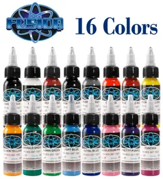 L'attrezzatura da tatuaggi autentiche di alta qualità integra colore tatuaggio 16 colori 30 ml fusion tatuaggio ink4683265