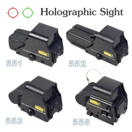 Scopes Taktik Airsoft 551 552 553 558 Yeşil Kırmızı Nokta Metal Holografik Görüntü Kapsamı Killflash Av Tabancası Rifleks Tüfekleri 20mm'ye uyuyor