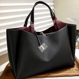 Fashion Designer bag Cowhide leather soft and delicate pop color style generous with wide shoulder strap handsome cool temperament size 40X29 Tote bag