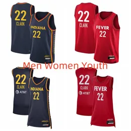 22 Caitlin Clark Indiana Fever 2024 Draft Rebel Men Women Youth Edition Victory Player Jersey Red Navy