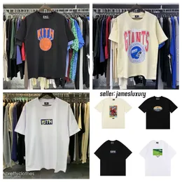 Kith T 셔츠 스트리트웨어 여름 키스 티 셔츠 카이트 디자이너 남자 Tshirt des hommes mens 디자이너 티셔츠 그래픽 티 셔츠 maglietta hombre ropa 407