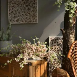 Fiori decorativi Willow Snow Flow Artificiale Fiore da 39,3 pollici abito da sposa in seta Pastorale Prontegne del soggiorno fai da te