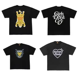 Trendências de moda humana marca camisetas femininas masculinas tigre tigre pato voador panda cachorro porco slub algodão camiseta