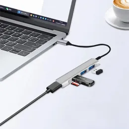 2024 Hub USB/C 3.0 TIPO C 3.1 4 Adaptador multi-divisor de porta OTG USB para MacBook Pro 13 15 Air M1 Pro para acessórios para Huawei PC para MacBook