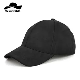 WearZone Unisex Faux Suede Baseball Cap macio ajustável Dads Sold Hats Sports Hat for Women/Men 240323