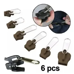 6PCS Instant Zipper Universal Instant Fix Zipper Repair Kit Replacement Zip Slider Teeth Rescue Zippers for 3 Different Size