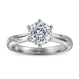 Cluster Rings Fashion Trend Product S925 Silver Inlaid Diamond 5a Циркон Золотой код One Ring Wedding Wedding