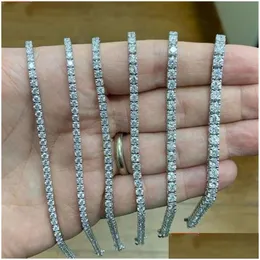 Tênis tenis fades sólido tibetano sier 4mm 17cm 19cm pulseira de pulseira para mulheres jóias de moda de casamento gota de partido de partido entrega dhlj5