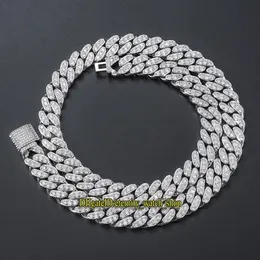 Eternità hip hop europea e americana 13mm CZ Diamonds collana cubana collana da uomo collana hip hop singola fila singola diamante ghiacciata ou2572