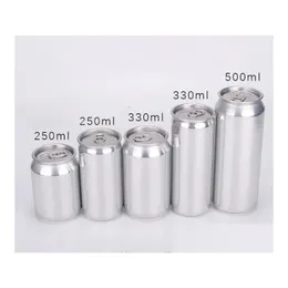 Verpackung des Glas Großhandel 250 ml 8oz Aluminiumzinn Dosen Kunststoff PET PET Getränk Flasche PL Ring Leek Slim Standard Soda Bier Easy Open End Dhtle