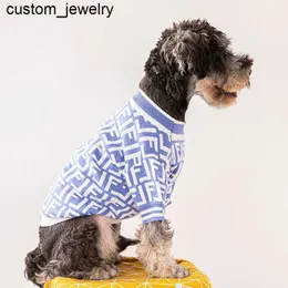 Sky Blue Fresh Fashion Märke stickad hundtröja bekväm och hög elastisk höst- och vinterkläder Fadou Pet Clothing XSXXL